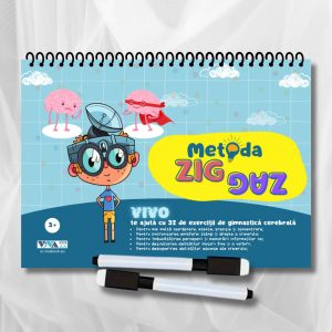 „Metoda Zig-Zag” – exerciții inovatoare pentru antrenarea creierului + 2 markere lavabile