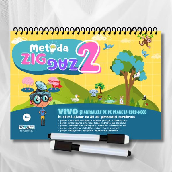 „Metoda Zig-Zag 2” – exerciții inovatoare pentru antrenarea creierului + Markere ștergabile