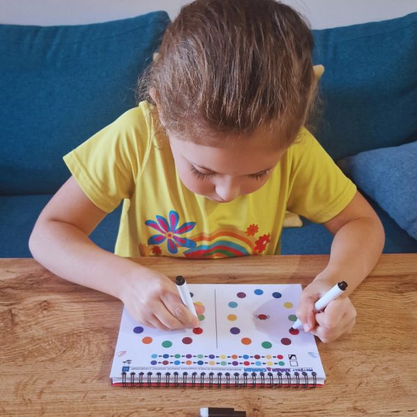 Set „Metoda Heidi & Spidey” + „Metoda Degete Istețe” – exerciții inovatoare pentru antrenarea creierului + 2 markere ștergabile - imagine 5