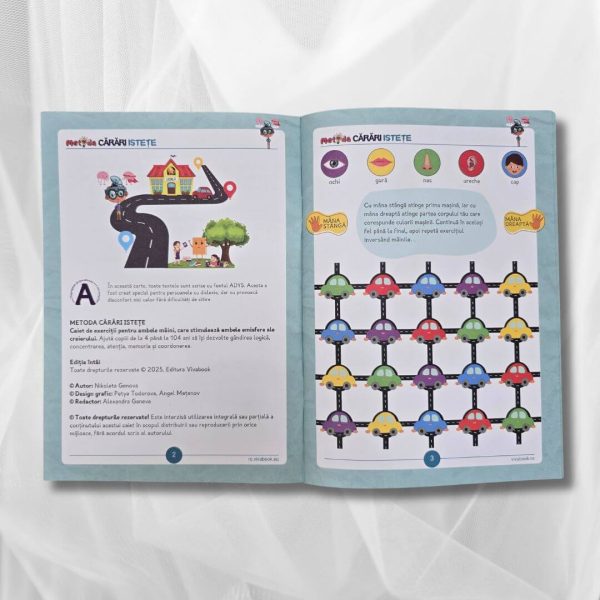 Metoda Cărări Istețe – Exerciții pentru antrenarea creierului cu ambele mâini, 4–104 ani, 48 pagini, format A5 - imagine 2