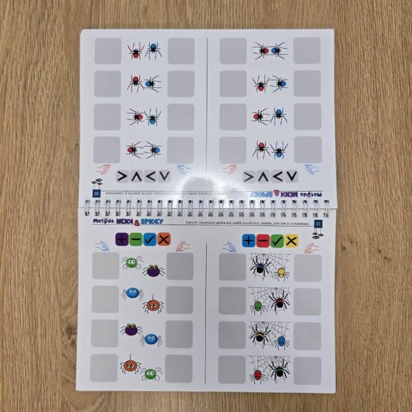 "Metoda Heidi & Spidey" – exerciții inovatoare pentru antrenarea creierului + 2 markere ștergabile - imagine 14