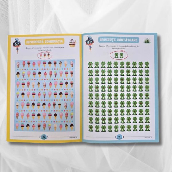 Set „Metoda Zig-Zag” + „VivoCăutător” – Exerciții inovatoare pentru dezvoltarea atenției, concentrării și gândirii logice + 2 markere ștergabile - imagine 10