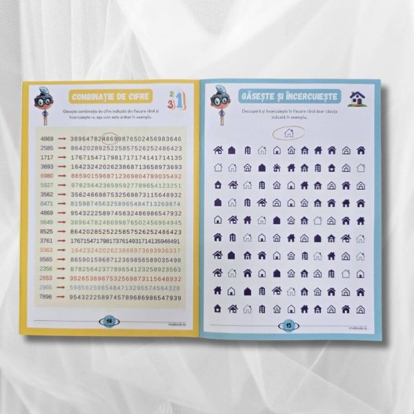 Set „Metoda Zig-Zag” + „VivoCăutător” – Exerciții inovatoare pentru dezvoltarea atenției, concentrării și gândirii logice + 2 markere ștergabile - imagine 8