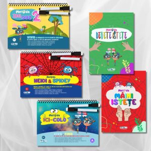 Set 1 „Gimnastică pentru creier”: Zig-Zag 2 | Ici-Colo | Heidi & Spidey | Degete Istețe | Mâini Istețe