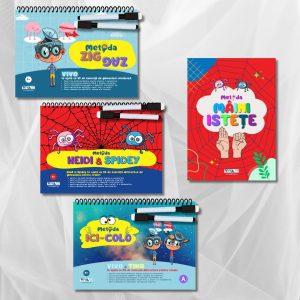 Set 4 „Gimnastică pentru creier” – Zig-Zag | Ici-Colo | Heidi & Spidey | Mâini Istețe