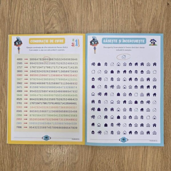 Set „Metoda Zig-Zag 2” + „VivoCăutător” – Exerciții inovatoare pentru dezvoltarea atenției, concentrării și gândirii logice + 2 markere ștergabile - imagine 11