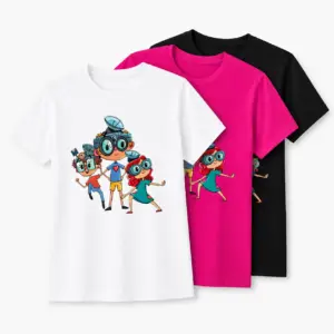 Tricou cu imprimeu „Vivo, Viva și Tino”, Pentru copii, Din bumbac, Design original de la Vivabook