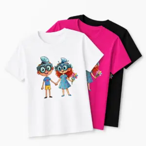Tricou cu imprimeu „Vivo și Viva”, Pentru copii, Din bumbac, Design original de la Vivabook
